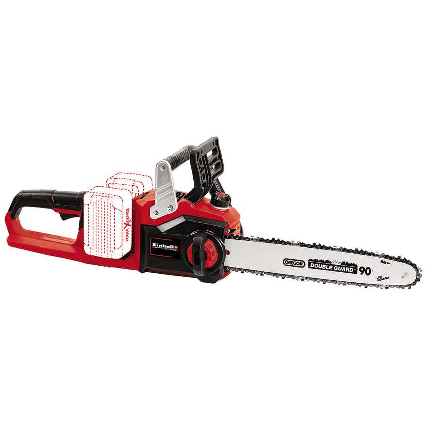 Drujba (fierastrau electric) cu lant pe acumulator Einhell PXC GE-LC 36/35 Li-Solo, 36 V, 33 cm lungime lama, 15 m/s viteza lant,fara incarcator si acumulator in pachet