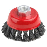 Perie de tip cupa, sarma, diametru 100 mm, prindere M14, 62H131, Verto