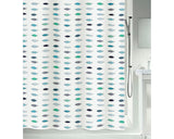 Perdea De Dus Spirella Santorini Textil 180x200 cm, Alb-Albastru