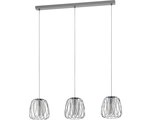 Lustra Floresta E27 Max. 3x40w, Negru/fumuriu