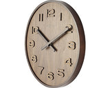 Ceas Perete Nextime Wood Medium Maro Ø 35 Cm