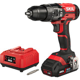 Masina de gaurit si insurubat (bormasina) SKIL 3020 AA, 20V, 2.5Ah, 1450RPM, Mandrina Rapida 13mm, Incarcator + Acumulator, Negru-Rosu