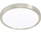Panou Cu Led Integrat Fueva5 20w 2300 Lumeni Ø28, 5 Cm, Montaj Aplicat, Lumina Calda, Alb/nichel Mat