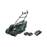 Masina de tuns gazon/iarba pe acumulator Bosch UniversalRotak 36-560, 36 V 4.0 Ah, 36 cm latime taiere, 40 l volum sac colector, 25-70 mm inaltime taiere, contine: 2 acumulatori 36 V 2.0 Ah + incarcator