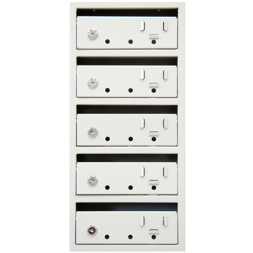 Cutie postala modulara 1x5, gri, C879, 30 x 21 x 59 cm