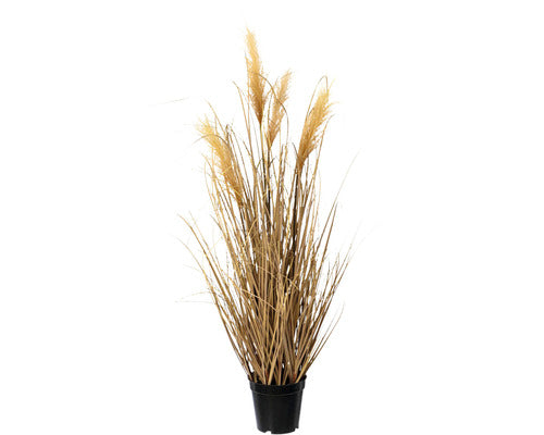 Planta Artificiala Iarba Pampas In Ghiveci H 92 Cm Maro