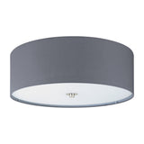 Plafoniera textila, Pasteri, 94921, E27, Gri Mat, 3x60W
