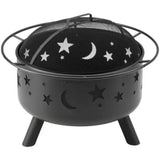 Semineu terasa stars and moon Grillchef, negru