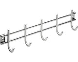 Cuier De Perete Cu 5 Carlige Hettich Modern 380x85x55 Mm, Otel Inoxidabil