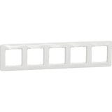 Cadru cu 5 elemente, Schneider Electric, Sedna Design, Termoplastic, IP20, 85 x 370 mm, Alb