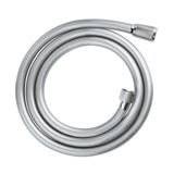 Furtun de dus Grohe VitalioFlex Trend 28741001, universal, 1.5 m, 5 bari, anti-indoire, anti zgarieturi, prindere cromata, argintiu