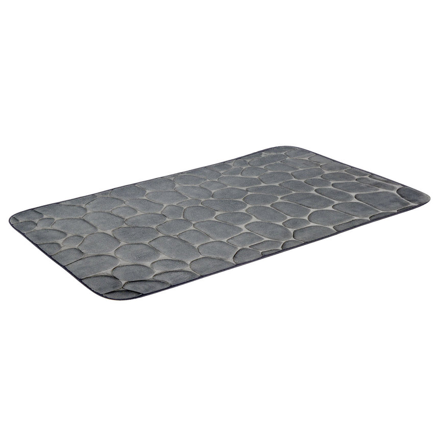 Covor baie spuma cu memorie, Frandis, 50x80 cm, gri inchis, model 195923