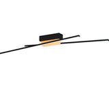 Plafoniera Cu Led Integrat Panagria 2x13w 3120 Lumeni, Negru/lemn
