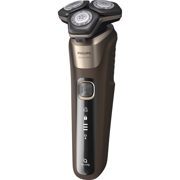 Aparat de Ras PHILIPS Shaver Series 5000 S5886/38, Acumulator, Autonomie 60 min, SkinIQ, Maro