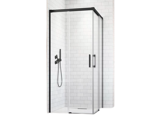 Usa dus glisanta Radaway Idea Black KDD dreapta 90x200,5 cm, sticla transparenta, profil negru
