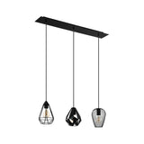 Lustra cu pendule, Eglo, 3xE27, Negru