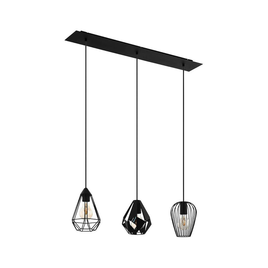 Lustra cu pendule, Eglo, 3xE27, Negru