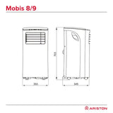 Aer Conditionat Portabil ARISTON MOBIS 9, 9000 BTU, A, Dezumidificare, kit instalare inclus, Alb