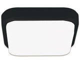 Plafoniera cu LED integrat Mango 18W 1620 lumeni, 21x21 cm, negru, protectie la umiditate IP54
