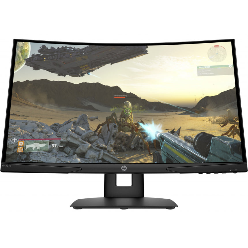Monitor Curbat Gaming HP X24c, 23.6'', VA, Full HD, 144Hz, FreeSync, DispalyPort, HDMI, Audio, 3000:1, 4ms