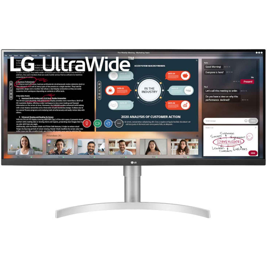 Monitor LED IPS LG 34", 2560x1080, DisplayPort, FreeSync, Vesa, Negru, 34WN650-W