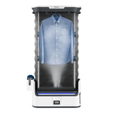 Aparat vertical automat cu aburi, de netezire a cutelor, igienizare si improspatare, Tefal Care For You YT4050E1, 1800W, abur variabil 65 g/min, 2L, detector rezervor gol, sistem anticalcar incorporat, ultra silentios, alb/ gri