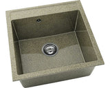 Chiuveta Bucatarie Cu O Cuva Fat Avangard 225 51x51 Cm, Fara Picurator, Granixit Walnut Toffee