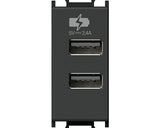 Priza Usb Dubla Tem Max. 2400 Mah, 1 Modul, Negru