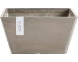 Ghiveci Ecopots Berlin Plastic 25x25x12, 8 Cm Maro-gri