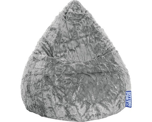 Fotoliu Puf Beanbag Sitting Point Fluffy Xl Gri 70x110 Cm