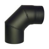 Cot din tabla groasa 90°, Ø150 mm, negru