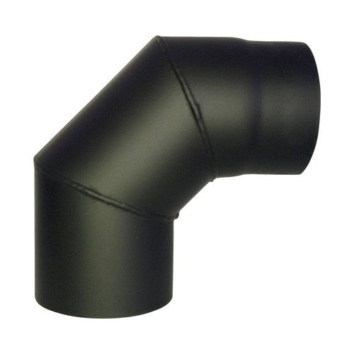 Cot din tabla groasa 90°, Ø150 mm, negru