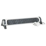 Prelungitor rotativ Legrand Revolution L694533, cu intrerupator iluminat, 6 prize, sectiune cablu 3x1.5mm, cordon 1.5m, Alb/Gri