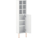 Dulap Baie Asezat Sari 300, 1 Usa, PAL, 30,4x130,6 cm, Alb