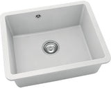 Chiuveta Bucatarie Cu O Cuva Fat Avangard 221 56x46 Cm, Fara Picurator, Montare Sub Blat, Fatgranit Light Grey