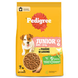 Hrana uscata pentru caini Juniori talie mica Pedigree, cu pasare si legume, 7 Kg