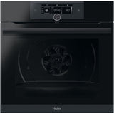 Cuptor incorporabil Haier HWO60SM6F5BH, Electric, 70 l, Autocuratare catalitica, Clasa A+, Conectivitate wi-fi, Interfata I-Turn, Ghidaj telescopic, Softclose, Sticla neagra