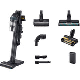 Aspirator vertical Samsung Jet 95 Complete VS20C9544TB/GE, 0.8L, 25.2V, 580W, Digital Inverter, Perie Jet Dual pentru covoare, Perie Slim LED pentru parchet, Perie Pet, Z-Station, 60 min autonomie, Negru-Albastru