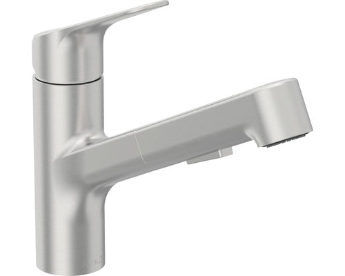 Baterie Bucatarie Avital Yukon cu Dus Extractibil, Cartus Ceramic 25 Mm, Argintiu