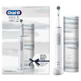 Periuta de dinti electrica Oral-B Pro 3 3500, Curatare 3D, 3 programe, 1 Incarcator, 1 Capat, Trusa de calatorie, Alb