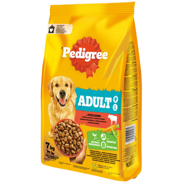 Hrana uscata pentru caini Pedigree, Adult M/L, vita si legume, 7 kg