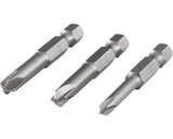 Set Biti Cruce Torq-set Wolfcraft Solid 1/4" 6/8/10 50mm, 3 Piese