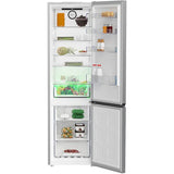 Combina frigorifica Beko B3RCNA404HXB, 355 l, No Frost, HarvestFresh, AeroFlow, Clasa E, Kitchen Fit, Everfresh+, H 203 cm, Argintiu