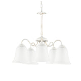Lustra 5xE27 alb antic-sticla opal Fabiola Rabalux 7261