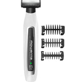 Aparat hibrid de tuns, conturat si barbierit Rowenta Forever Sharp TN6010F4, lavabil, lame din inox cu autoascutire, 3 piepteni, Alb