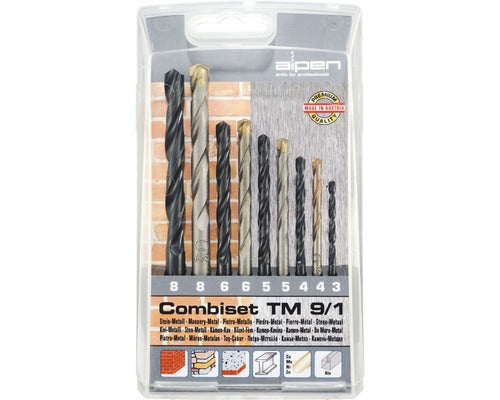 Set Burghie Metal Si Zidarie Alpen Ø3-8 Mm, 9 Piese
