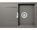 Chiuveta Bucatarie Cu O Cuva Schock Mono D-100s 74x51 Cm, Cu Picurator, Reversibila, Cristadur Silverstone