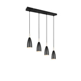 Lustra moderna, RL, Rotunda, E14, IP 20, Metal, Negru
