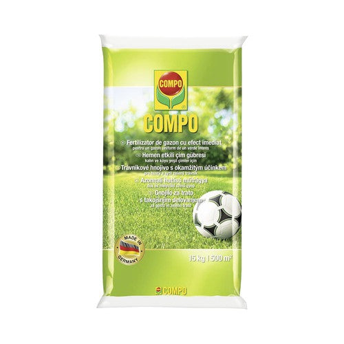 Ingrasamint Compo de Gazon, Fertilizator cu Efect Imediat, 15 Kg, 500 mp