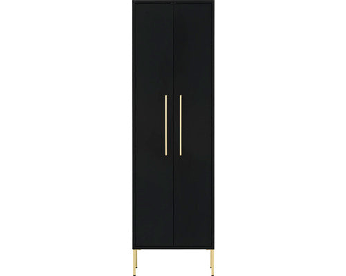 Dulap Baie Inalt Sarah, 2 Usi, Pal, 46,2x154,7 Cm, Negru